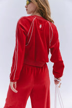 Load image into Gallery viewer, Free People Chalet All Day Velour Layer/Candy Apple