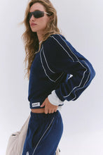 Load image into Gallery viewer, Free People Midnight NavyChalet All Day Velour Layer/