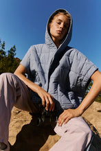 Load image into Gallery viewer, Free People Happy Trails Poncho/Blue Grey