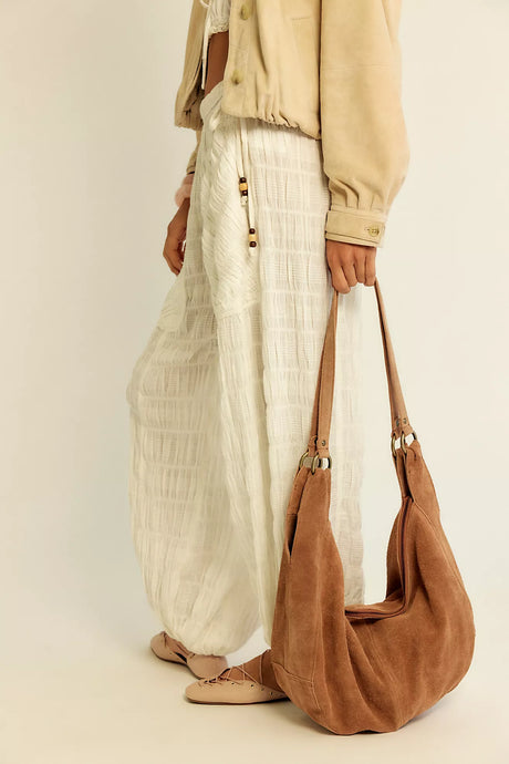 Free People Roma Suede Tote Bag/Rust
