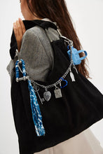 Load image into Gallery viewer, Free People Bobbi Slouch Suede Tote/Black