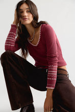 Load image into Gallery viewer, Free People We The Free Aspen Thermal /Cabernet Combo