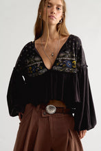 Load image into Gallery viewer, Free People We The Free Brynn Babydoll Top/Black Combo