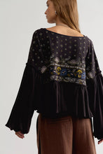 Load image into Gallery viewer, Free People We The Free Brynn Babydoll Top/Black Combo