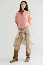 Load image into Gallery viewer, Free People We The Free Celeste Quarter Zip/Coral Pink