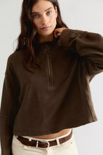 Load image into Gallery viewer, Free People We The Free Celeste Quarter Zip/Teak