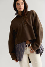 Load image into Gallery viewer, Free People We The Free Celeste Quarter Zip/Teak