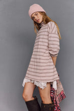 Load image into Gallery viewer, Free People Nevada Striped Long-Sleeve Tee/Mocha Combo