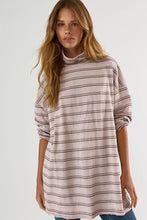 Load image into Gallery viewer, Free People Nevada Striped Long-Sleeve Tee/Mocha Combo