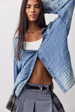 Load image into Gallery viewer, Free People We The Free Sabine Indigo Dobby Button Down/Vintage Blue Tint