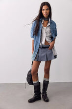 Load image into Gallery viewer, Free People We The Free Sabine Indigo Dobby Button Down/Vintage Blue Tint