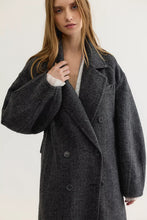 Load image into Gallery viewer, Free People Libra Wool-Blend Coat/Grey Combo