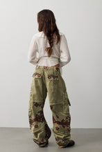 Load image into Gallery viewer, Free People We The Free Fun To Be Fairisle Reef Cargo Pants/Gothic Olive