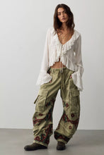 Load image into Gallery viewer, Free People We The Free Fun To Be Fairisle Reef Cargo Pants/Gothic Olive