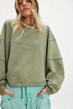 Load image into Gallery viewer, Free People We The Free Total Eclipse Tee/oil Green