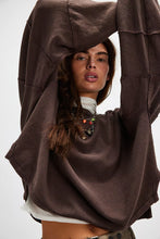 Load image into Gallery viewer, Free People We The Free Total Eclipse Tee/Shaved Chocolate