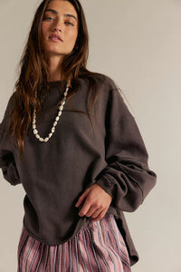 Free People We The Free Total Eclipse Tee/Shaved Chocolate