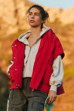 Load image into Gallery viewer, Free People Happy Trails Poncho/Candy Apple