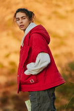 Load image into Gallery viewer, Free People Happy Trails Poncho/Candy Apple