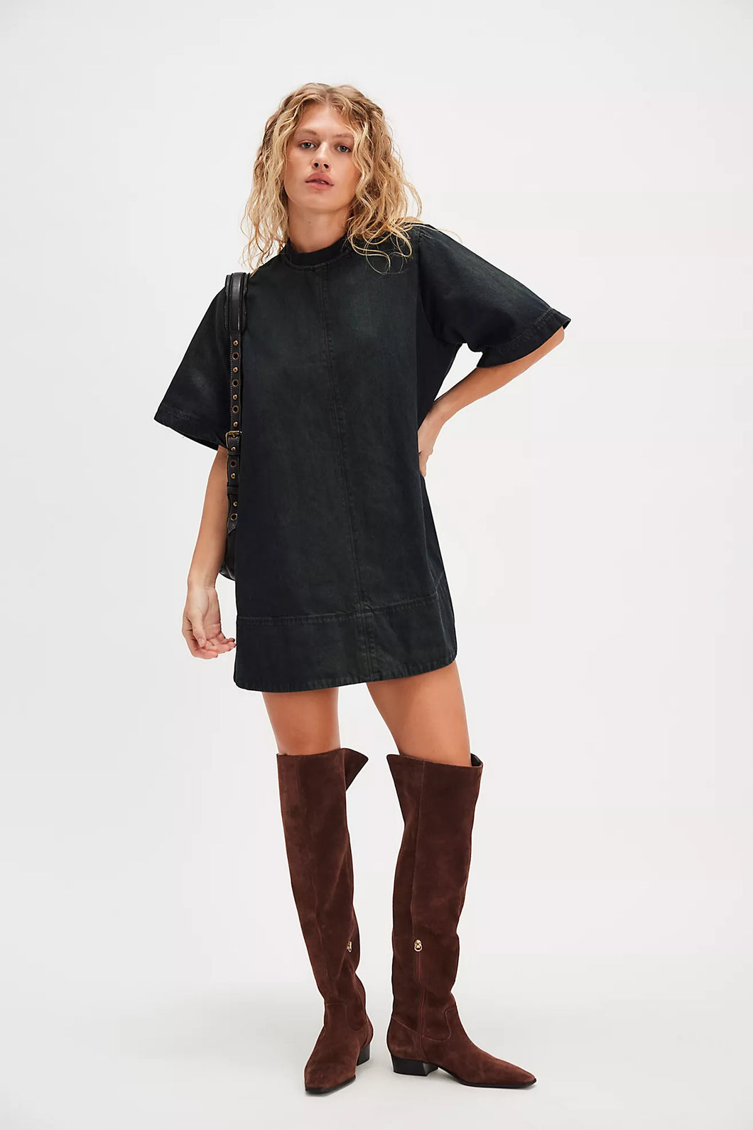 Free People Harlow Mini Dress/Anthracite