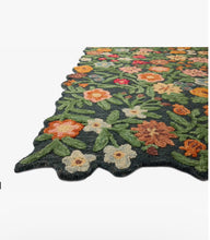 Load image into Gallery viewer, Rifle Paper x Loloi Edith Wool Hooked Rug/Navy