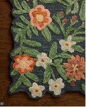 Load image into Gallery viewer, Rifle Paper x Loloi Edith Wool Hooked Rug/Navy