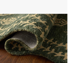 Load image into Gallery viewer, Rifle Paper x Loloi Lisette Wool Hooked Rug/FOREST &amp; OATMEAL