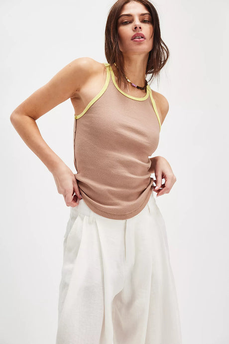 Free People We The Free Only 1 Solid Ringer Tank//Praline