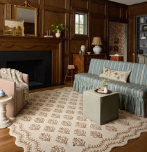 Load image into Gallery viewer, Rifle Paper x Loloi Lisette Wool Hooked Rug/IVORY &amp; NATURAL