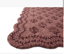 Load image into Gallery viewer, Rifle Paper x Loloi Lisette Wool Hooked Rug/Plum