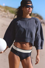 Load image into Gallery viewer, Free People Intercept Short Sleeve Pullover/Black