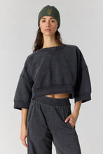 Load image into Gallery viewer, Free People Intercept Short Sleeve Pullover/Black