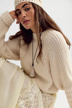 Load image into Gallery viewer, Free People Low Tide Crew Neck Knit Pullover /Marshmallow