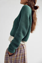 Load image into Gallery viewer, Free People Low Tide Crew Neck Knit Pullover/Green