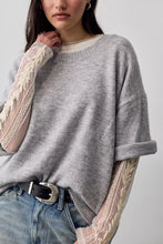 Load image into Gallery viewer, Free People Margot SoftSpun Sweater Tee /Heather Grey