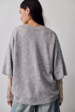 Load image into Gallery viewer, Free People Margot SoftSpun Sweater Tee /Heather Grey