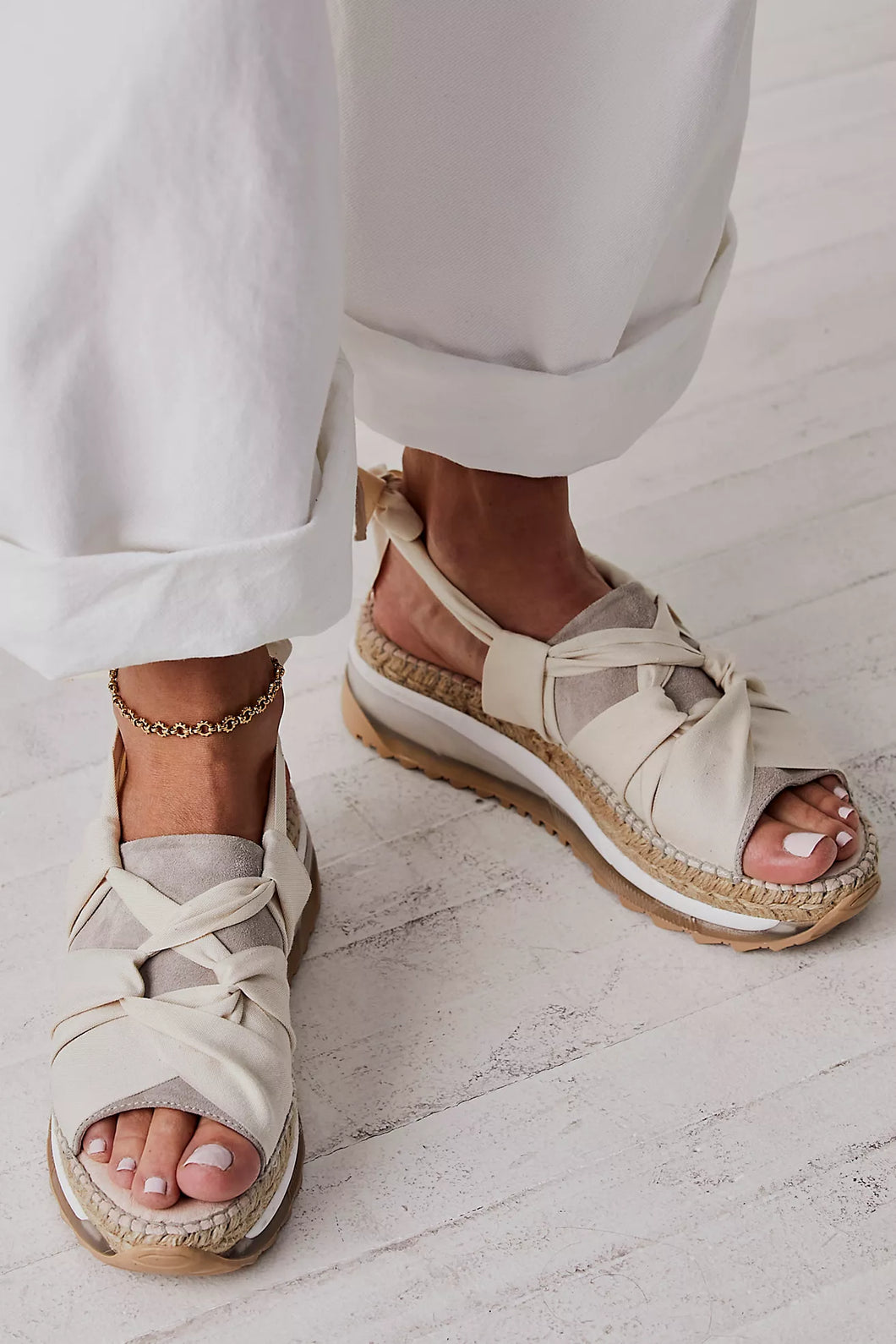 Free People Chapmin Sport Sandals/Ivory