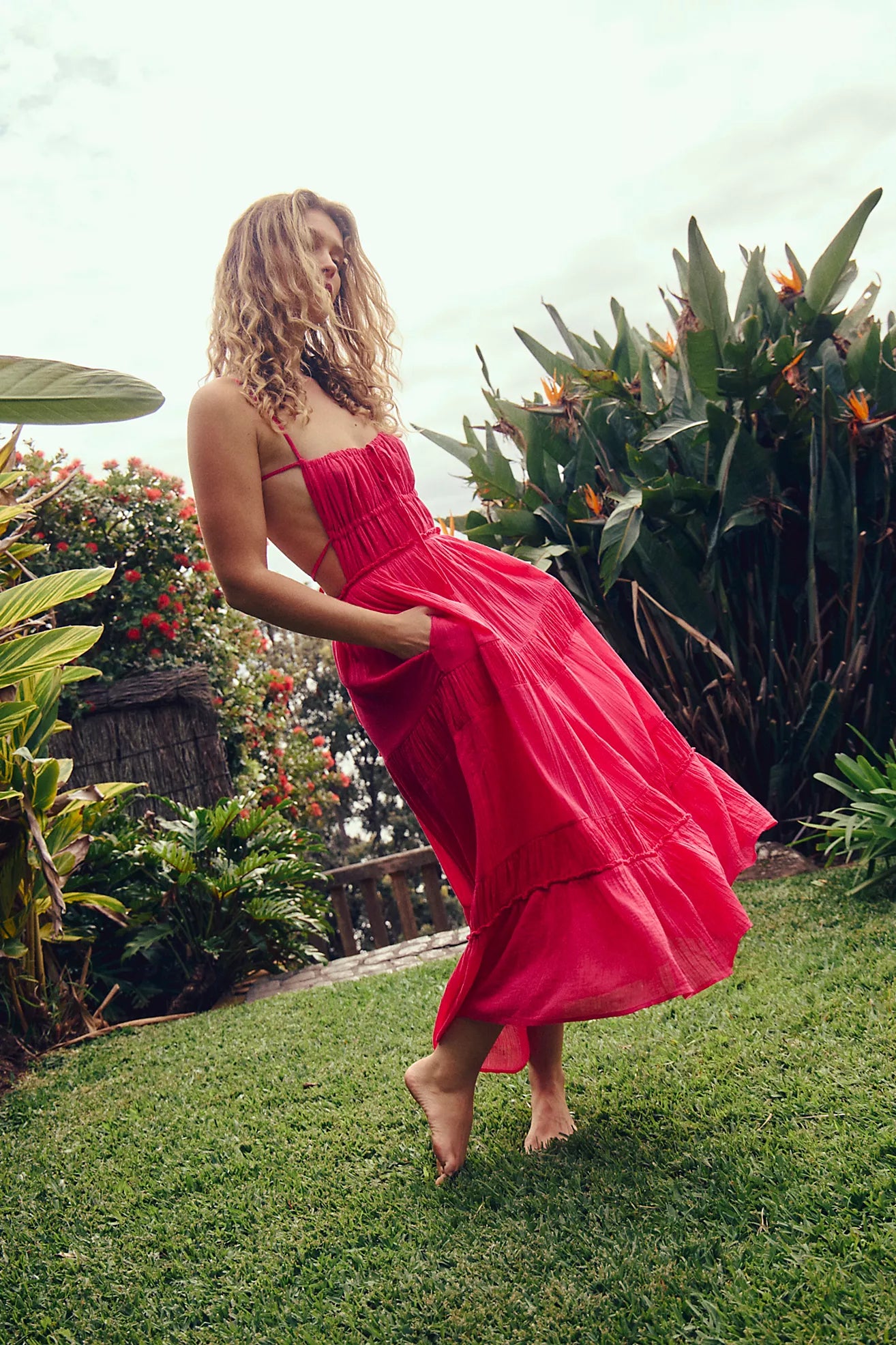 Free People Taking Sides Maxi/Berry Blossom – Thecottageboutique