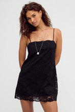 Load image into Gallery viewer, Free People Lace Take Me With You Mini Dress/Black