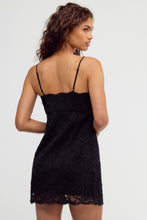 Load image into Gallery viewer, Free People Lace Take Me With You Mini Dress/Black