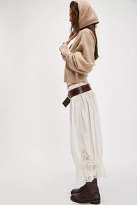 Free People Forever Young Bloomer Pants/White Alyssum