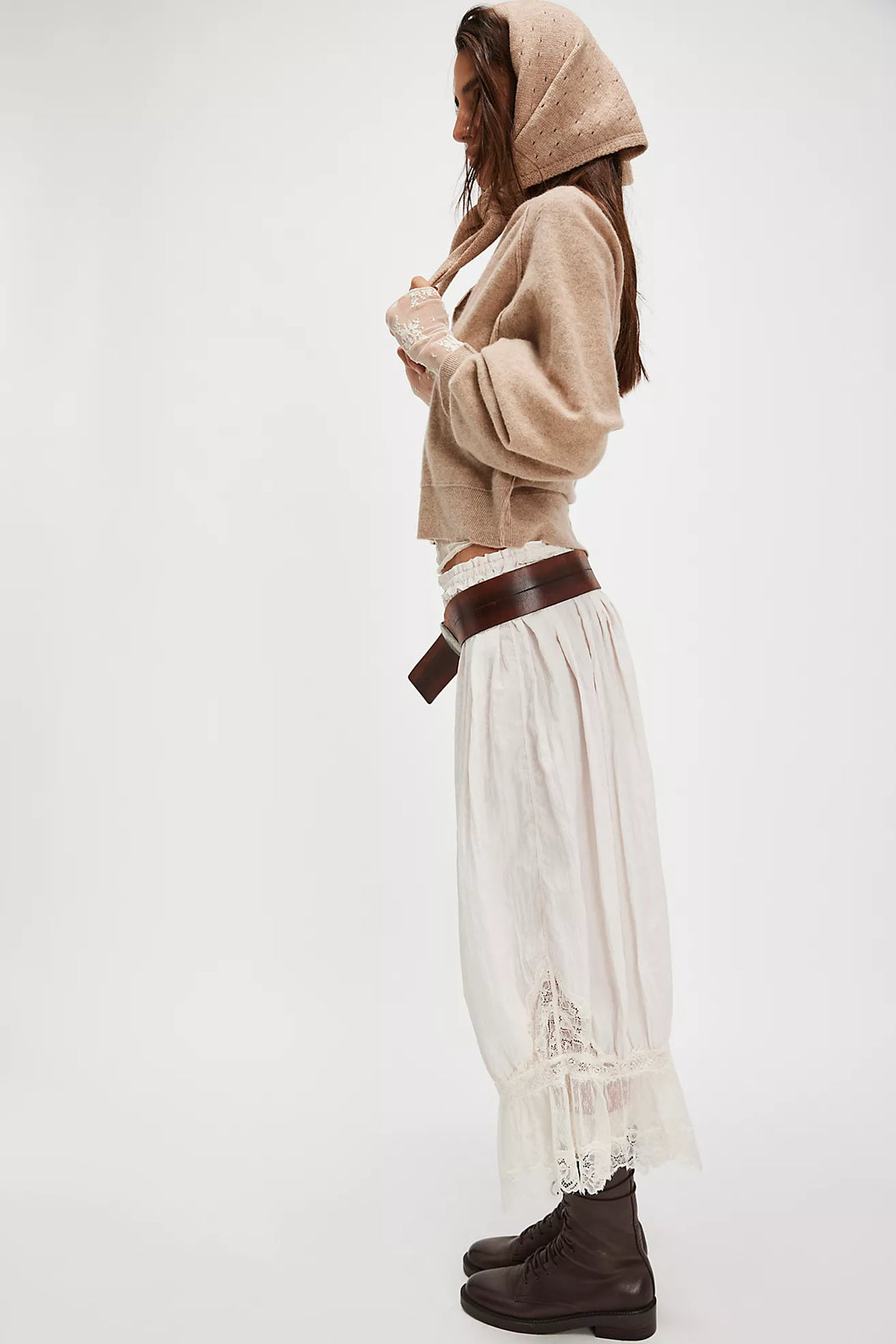 Free People Forever Young Bloomer Pants/White Alyssum