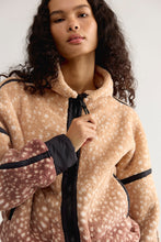 Load image into Gallery viewer, Free People Mountain High Printed Half-Zip Fleece/ Fawn Combo