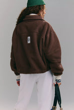 Load image into Gallery viewer, Free People Hit The Slopes Funnel Neck Fleece Jacket /Cocoa