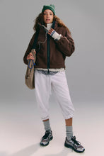 Load image into Gallery viewer, Free People Hit The Slopes Funnel Neck Fleece Jacket /Cocoa