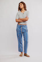 Load image into Gallery viewer, Free People Marielle Pull-On Pants/Blue Combo - Carnival