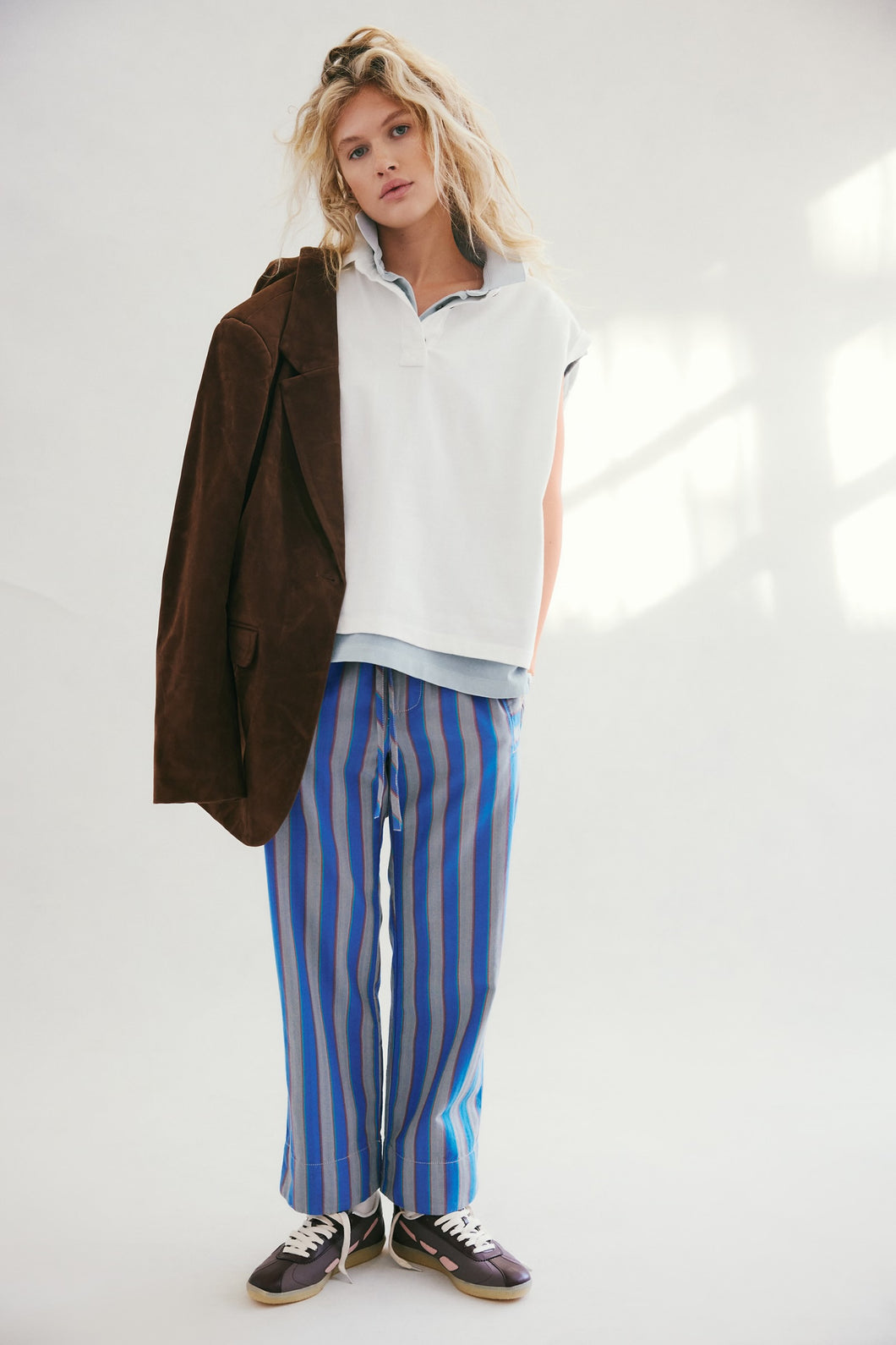 Free People Marielle Pull-On Pants/Blue Combo - Carnival