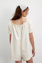 Load image into Gallery viewer, Free People We The Free Daisy Denim Babydoll Romper/Vanilla/