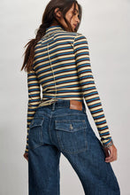 Load image into Gallery viewer, Free People We The Free Good Good Stripe Turtleneck/Yellow Combo