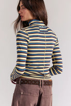 Load image into Gallery viewer, Free People We The Free Good Good Stripe Turtleneck/Yellow Combo